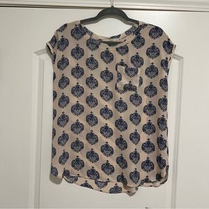 LOFT Damask Print Top